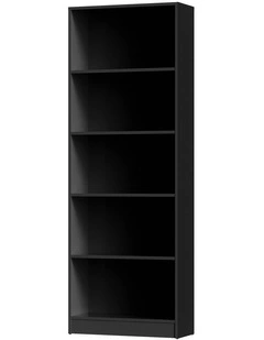 Oikiture Bookshelf Bookcase Display shelves 5-Tier Storage Stand Rack Black