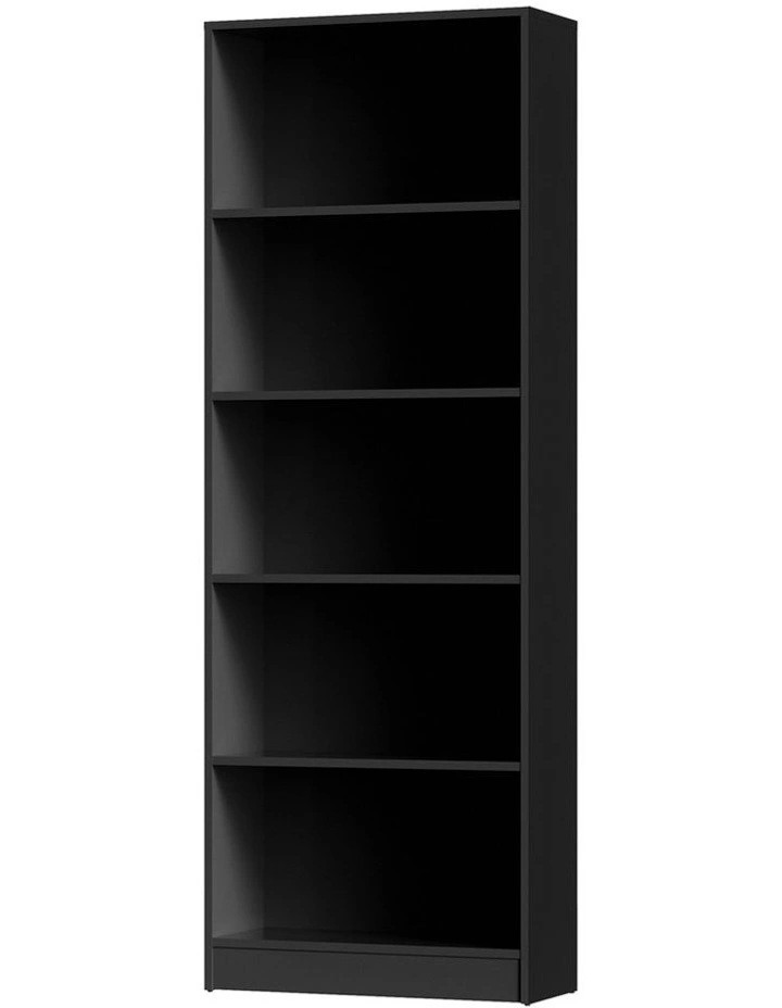 Oikiture Bookshelf Bookcase Display shelves 5-Tier Storage Stand Rack Black image 1