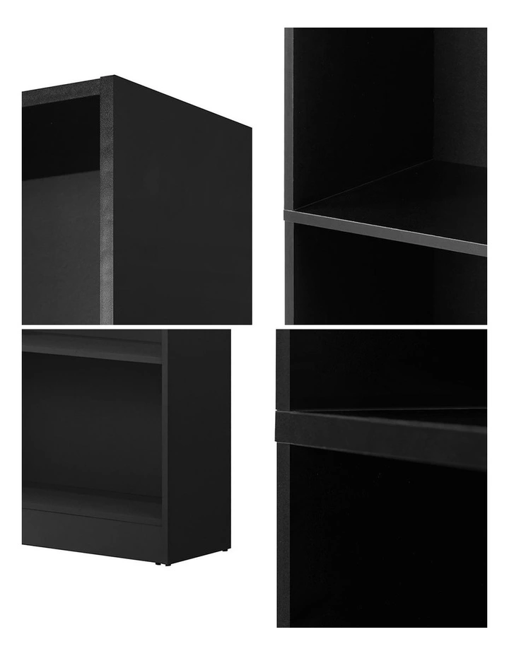 Oikiture Bookshelf Bookcase Display shelves 5-Tier Storage Stand Rack Black image 6