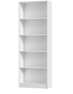 Oikiture Bookshelf Bookcase Display shelves 5-Tier Storage Stand Rack White