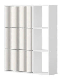 Oikiture Shoe Rack Storage Cabinet with Display Shelves Organiser White