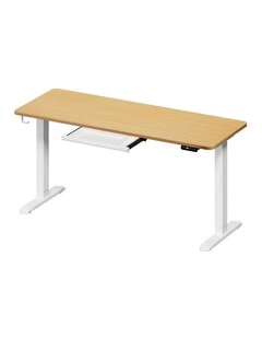 Standing Desk With Drawer Motorized Adjustable Office Table 160cm in White