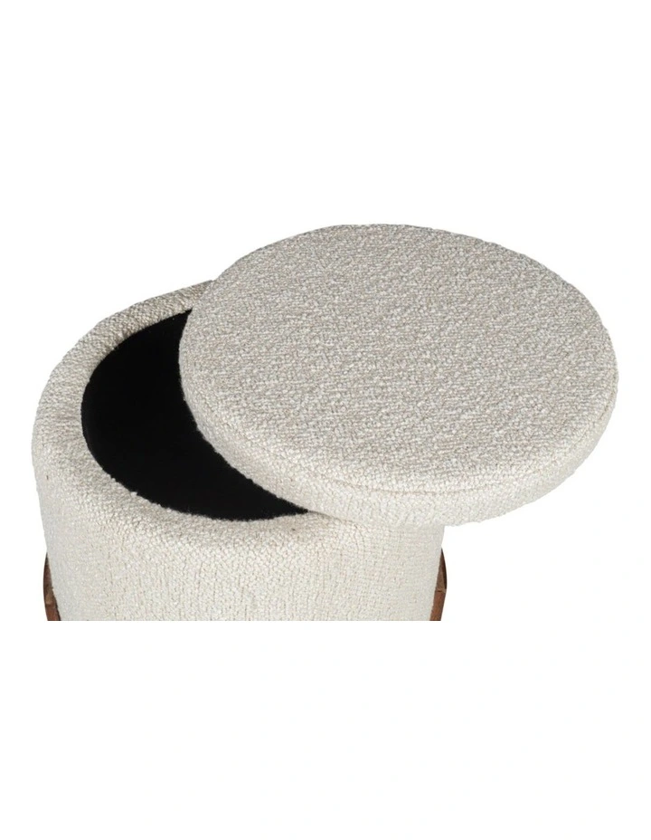 Barrel Storage Pouf in Brown image 7