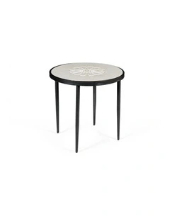 Seina Marble Stool in Brown
