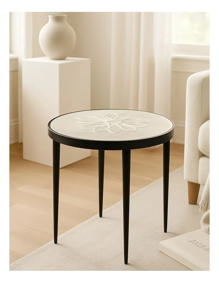 Seina Marble Stool in Brown image 2