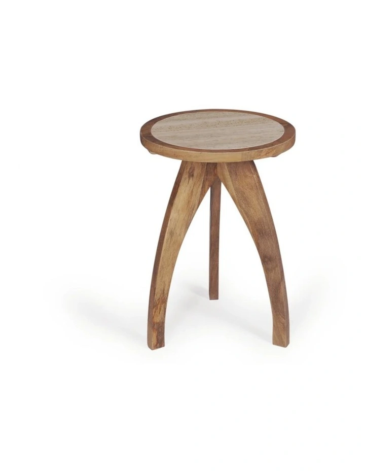 Trix Mango Wood Side Table in Brown image 1