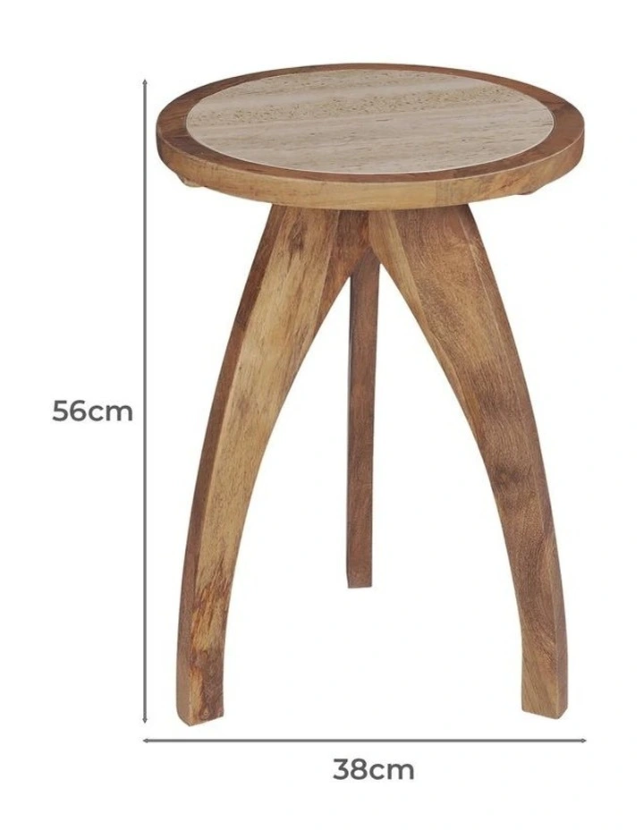 Trix Mango Wood Side Table in Brown image 6