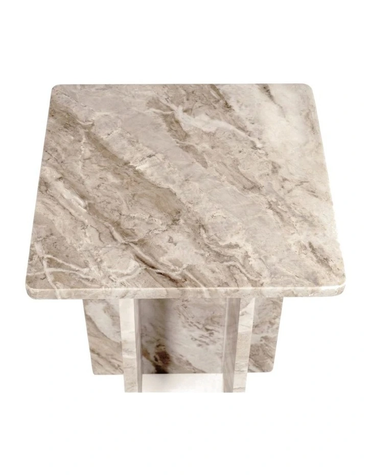 Celo Torrento Marble Side Table in Brown image 4
