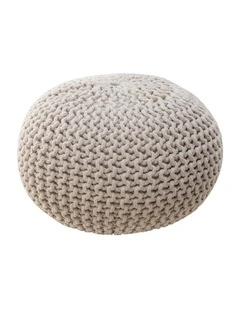 Braided Ottoman Pouffe in Natural