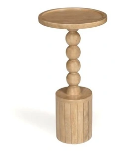 Cerca Cocktail Mango Wood Side Table in Brown
