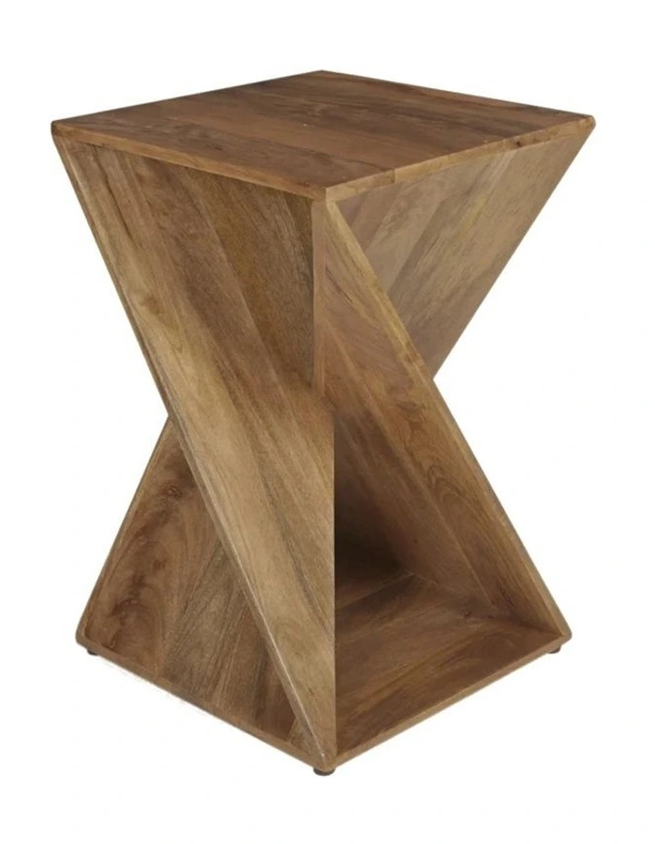 Zee Mango Wood Side Table in Brown image 1