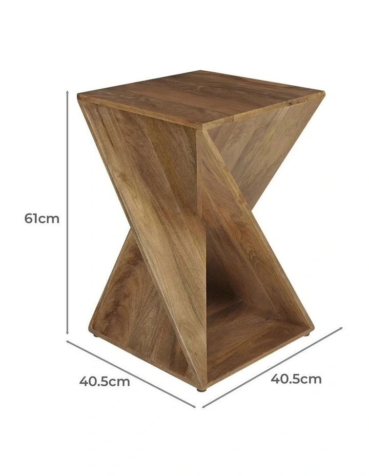 Zee Mango Wood Side Table in Brown image 7