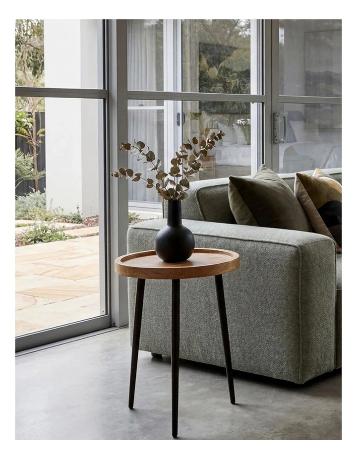 Trident Mango Wood Side Table in Brown image 2