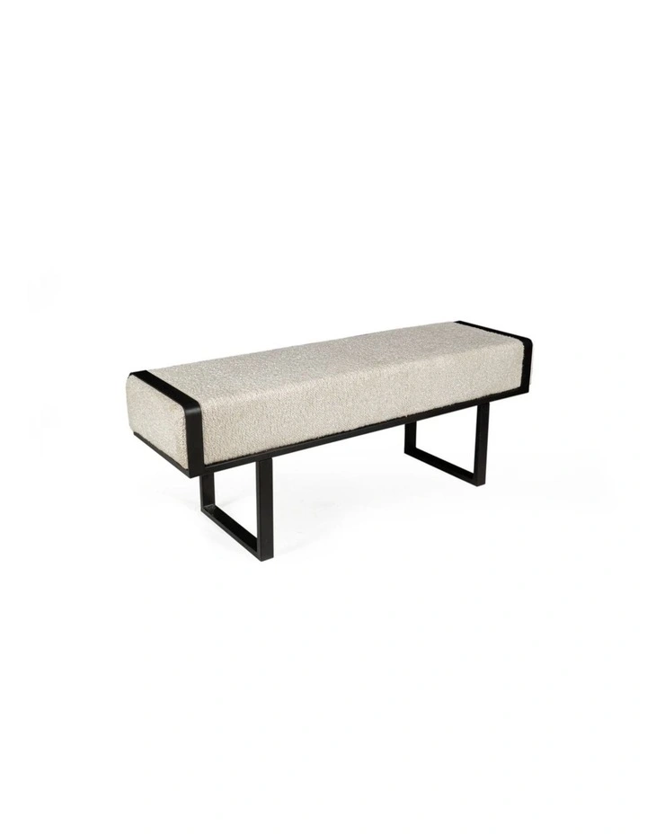La Grace Home Bergamo Boucle Bench - Brown image 1