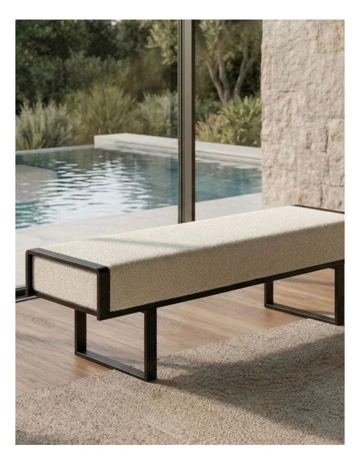 La Grace Home Bergamo Boucle Bench - Brown image 2
