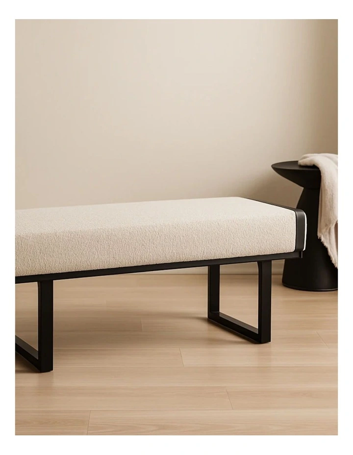La Grace Home Bergamo Boucle Bench - Brown image 3