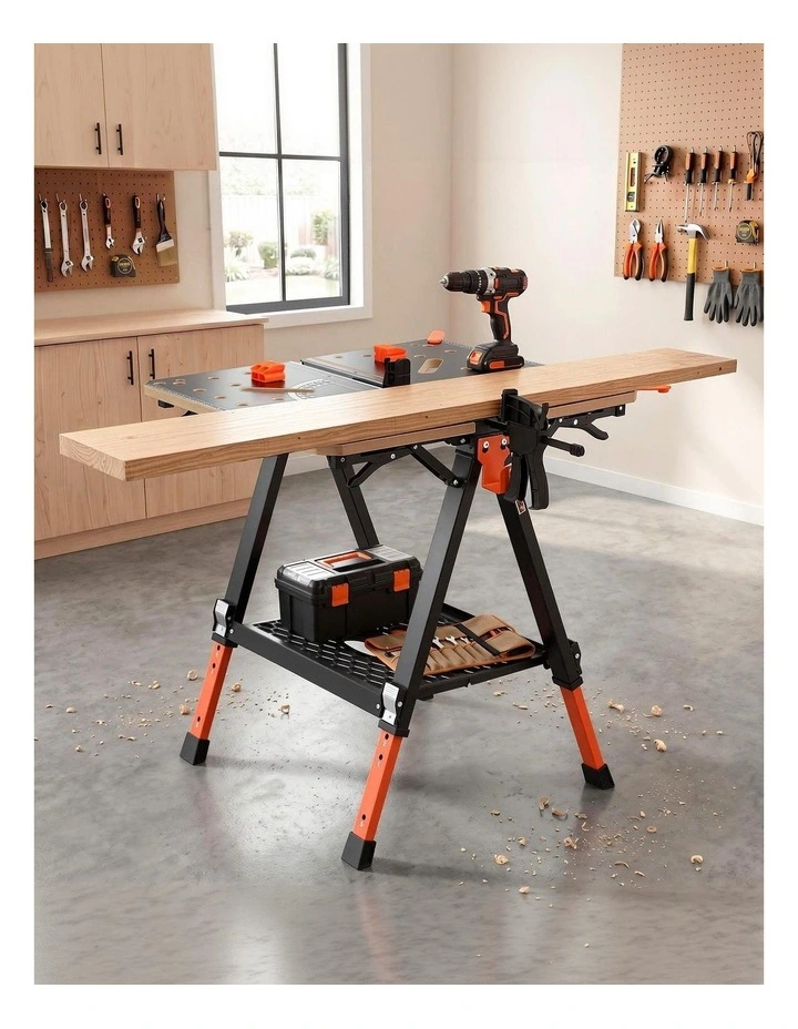 Adjustable Portable Folding Work Table 454kg image 3