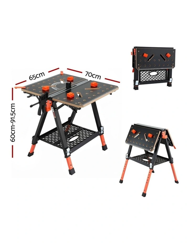 Adjustable Portable Folding Work Table 454kg image 4