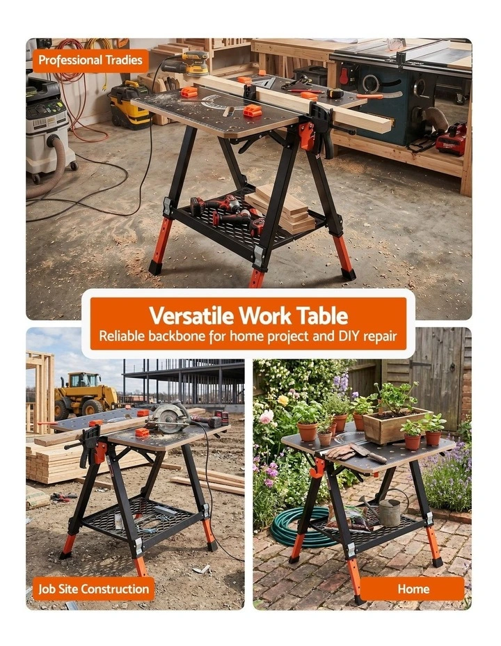 Adjustable Portable Folding Work Table 454kg image 7