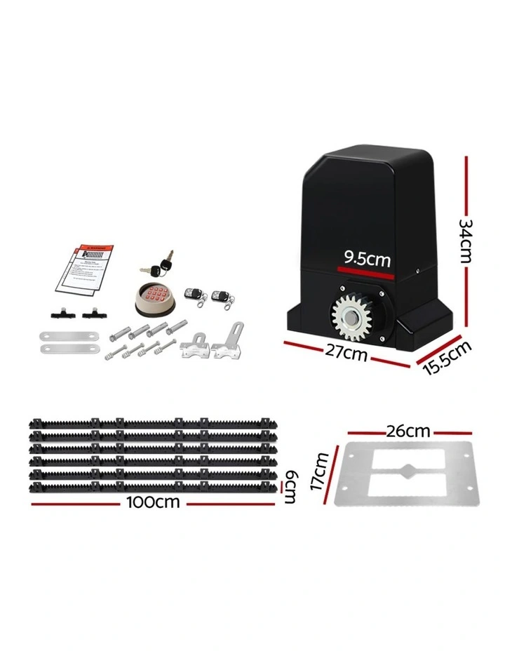 Automatic Sliding Gate Opener Kit Keypad 6m 1000kg image 2