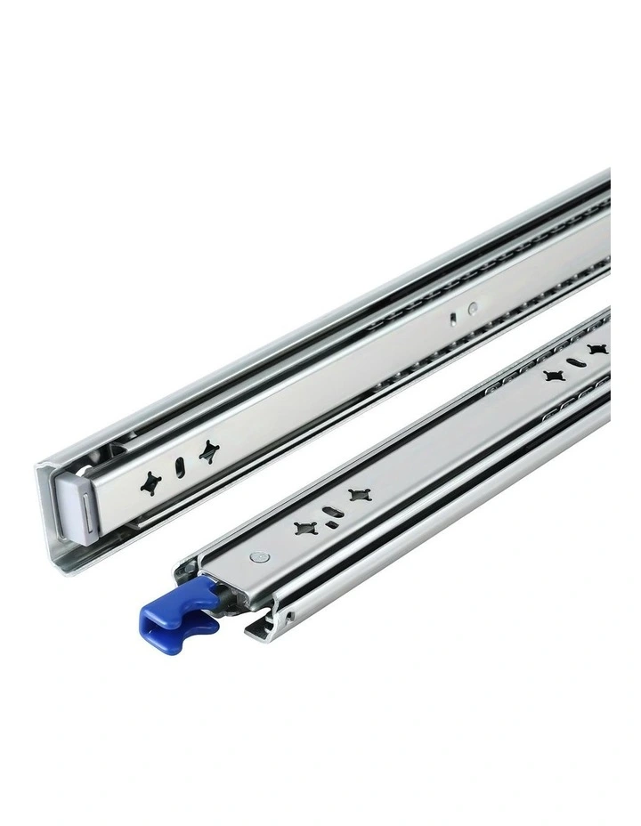 Heavy Duty Full Extension Drawer Slides 2 Piece in Silver image 1
