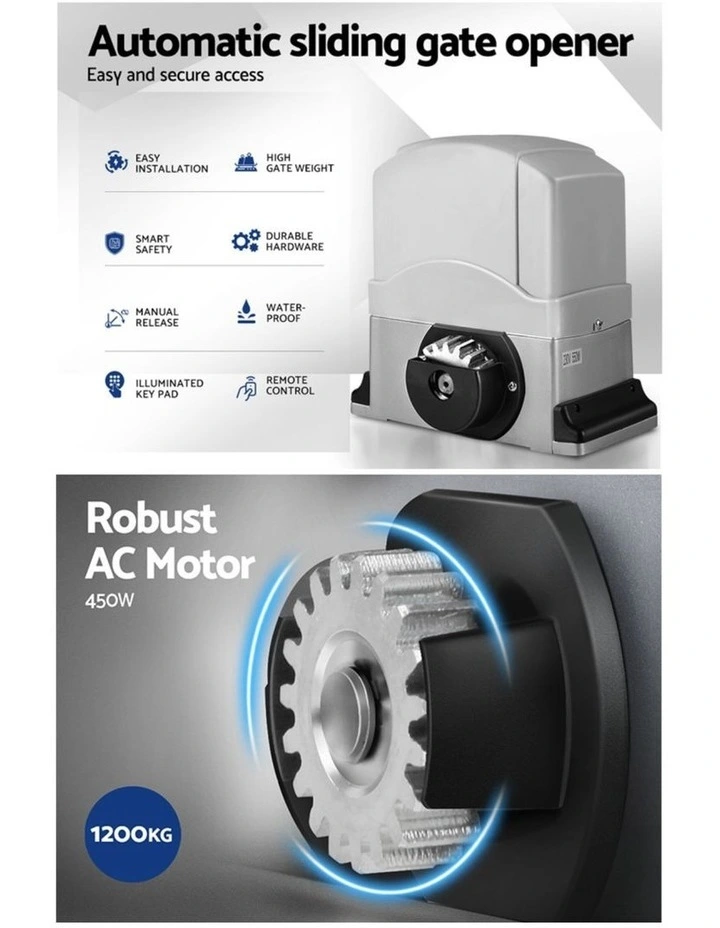Automatic Sliding Gate Opener Kit in White image 5