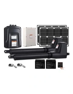 40W Solar Panel Dual Swing Gate Opener 800kg in Black