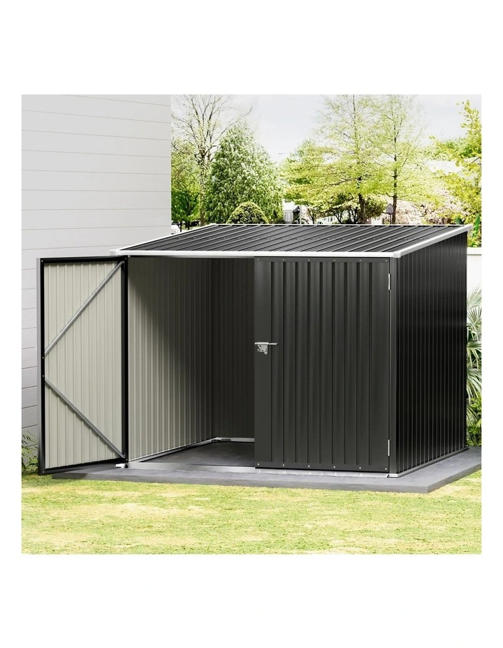 Tool Workshop House Shelter Garden Sheds Outdoor Storage 2.06x1.96m in Black image 3