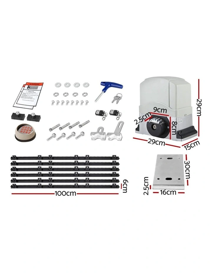 1200kg Auto Keypad Hardware Remote Electric Sliding Gate Opener 6m in White image 2