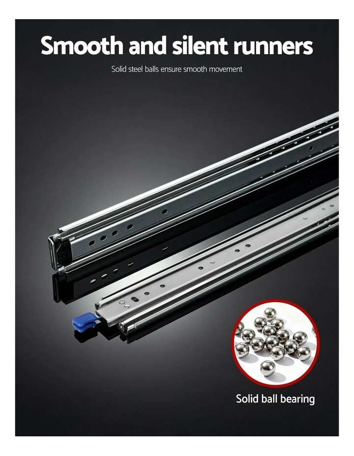 Full Extension Drawer Slides 227kg in Silver image 7