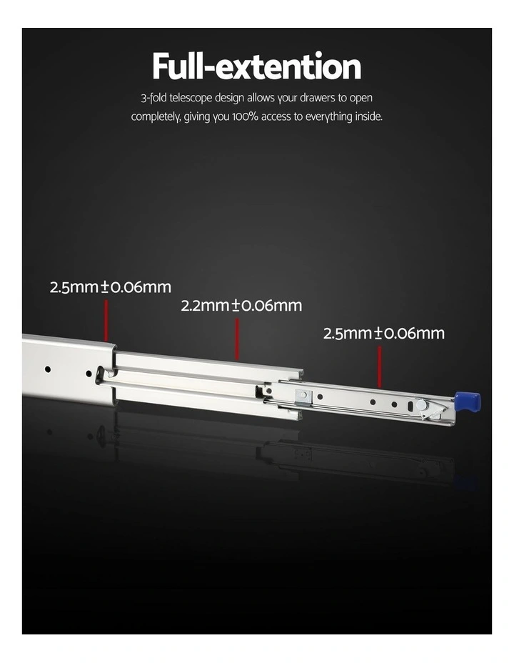 Full Extension Drawer Slides in Silver image 6