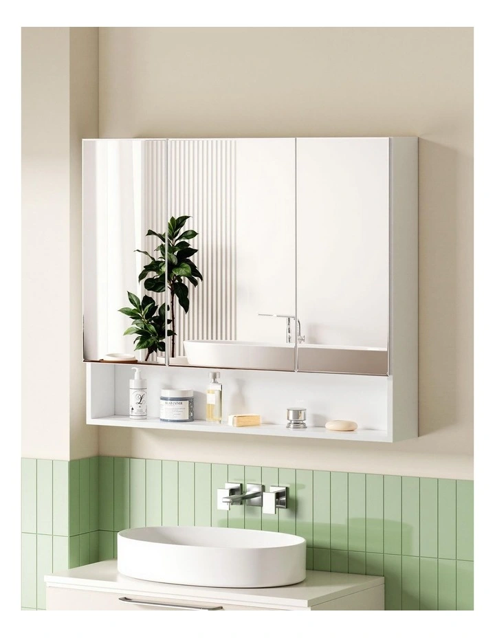 Adjustable Bathroom Mirror 900x750mm in White image 3