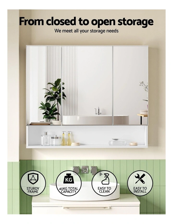 Adjustable Bathroom Mirror 900x750mm in White image 5