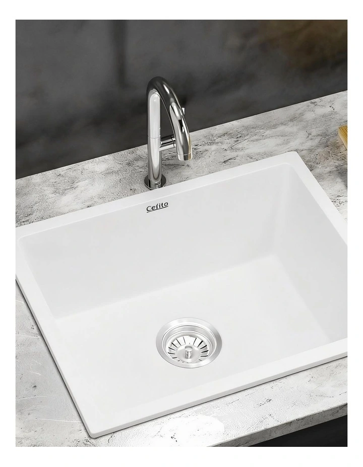 Kitchen Sink 55x45cm in White image 3