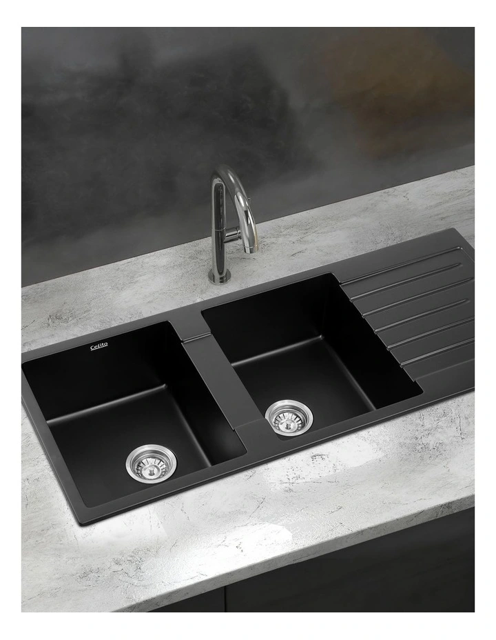 Kitchen Sink 116x50cm in Black image 3