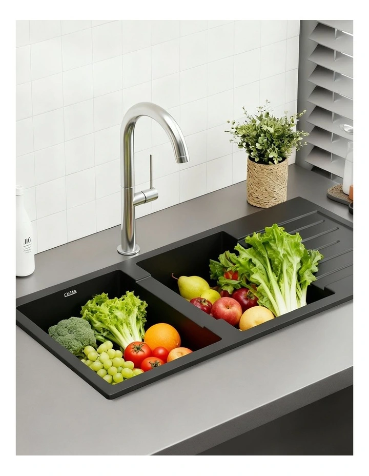 Kitchen Sink 116x50cm in Black image 5