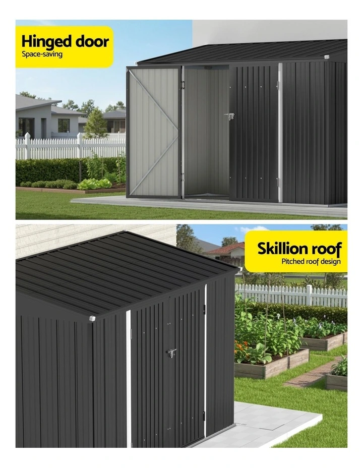 Galvanised Steel Garden Shed 3.05x1.5M in Grey image 6