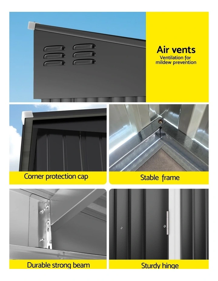 Galvanised Steel Garden Shed 3.05x1.5M in Grey image 7