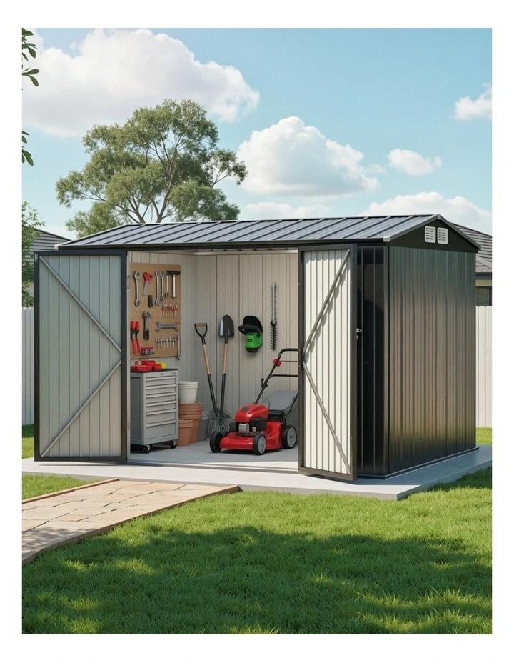Garden Shed 3x2.18M in grey image 3