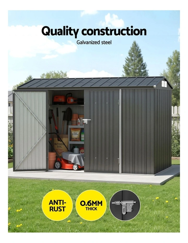 Garden Shed 3x2.18M in grey image 5