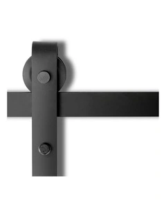 Sliding Barn Door Hardware Track Set 3.66m in Black