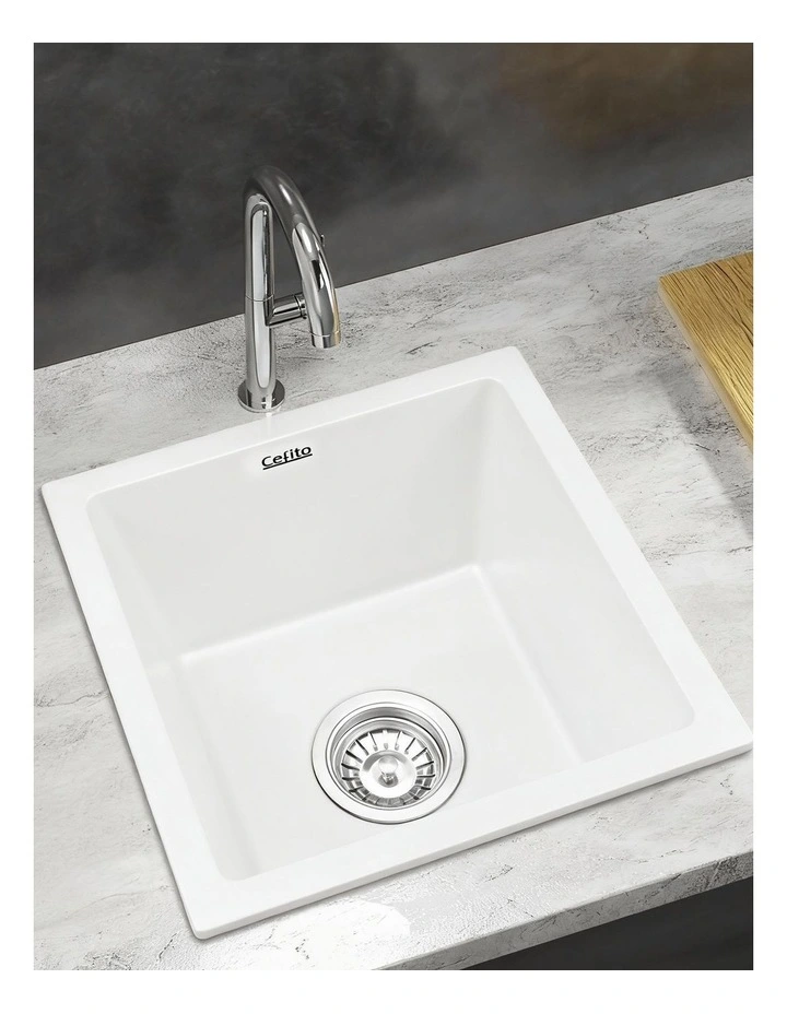 Kitchen Sink 38x38cm in White image 3