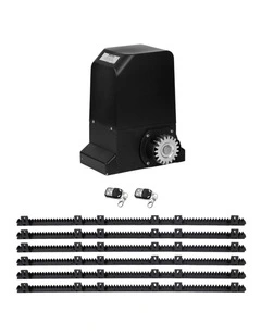 Automatic Sliding Gate Opener Kit 6M 1000kg in Black