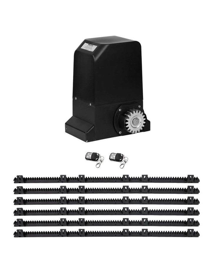 Automatic Sliding Gate Opener Kit 6M 1000kg in Black image 1
