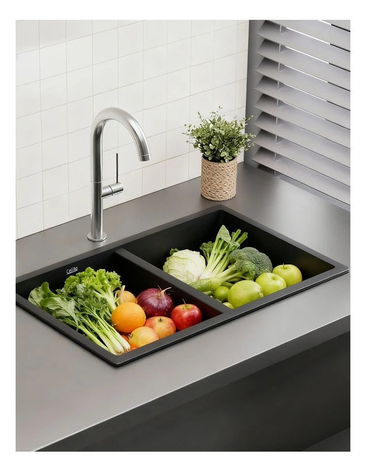 Kitchen Sink 77x45cm in Black image 5