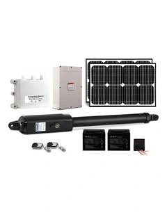 Single Swing Gate Opener With 40W Solar Panel 500kg in Silver