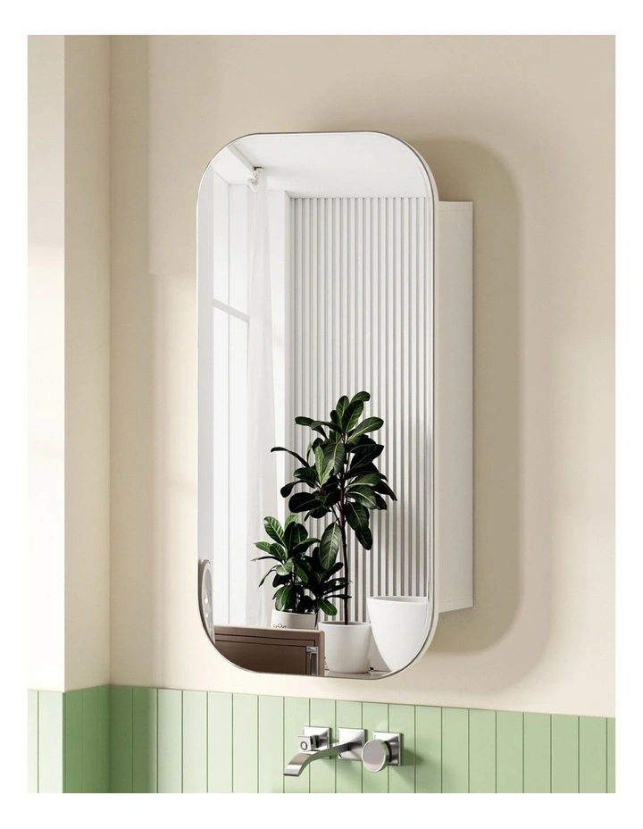 Bathroom Mirror Cabinet in 450x900mm White image 3