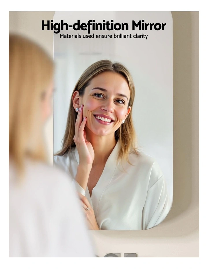 Bathroom Mirror Cabinet in 450x900mm White image 6