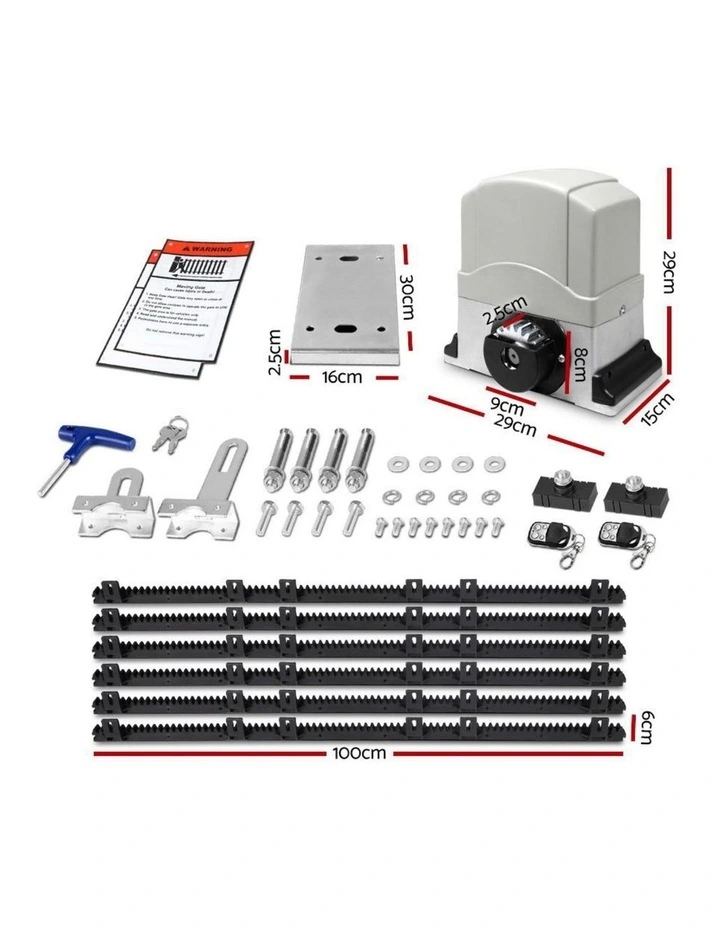 Electric Sliding Gate Opener 1200kg in White image 2