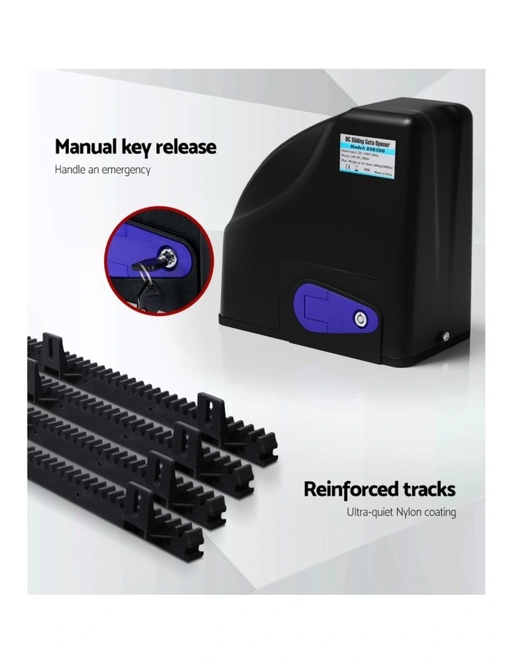 Automatic Sliding Gate Opener Kit 4M 600kg in Black image 6